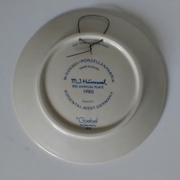 M.J. HUMMEL | 1980 10TH Annual Plate 273 - Picture 2 of 4